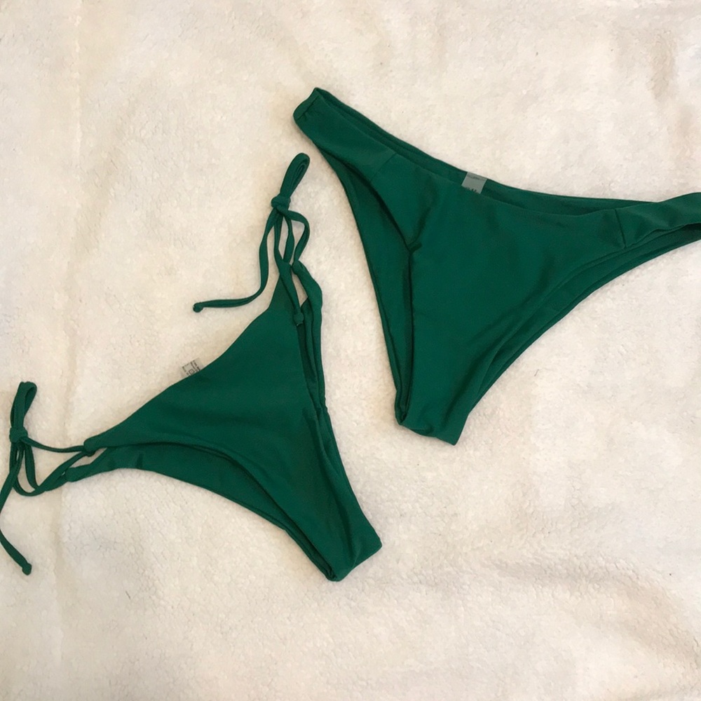 2 Shein Forest Green Cheeky Bikini Bottoms!